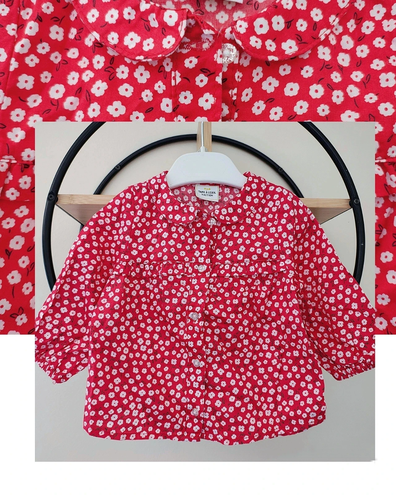 9 mois blouse chemise tape a l'oeil